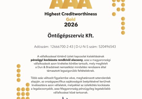Dun & Bradstreet minősítés 2026